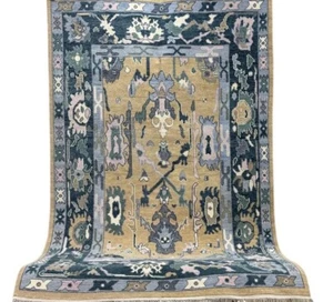 Beige Grey Oushak Rug Traditional Turkish rug Hand-Knotted Rug, living area Rug. - Picture 1 of 8