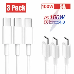 3Ft USB C to USB C Fast Charging Cable For iPad iPhone Pro Samsung Galaxy Phones - Photo 1 sur 8