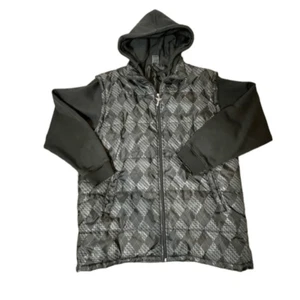 Avirex Men's Puffer Coat- Argyle torso with layered look sleeves/ Hood Black 4XL - Picture 1 of 15