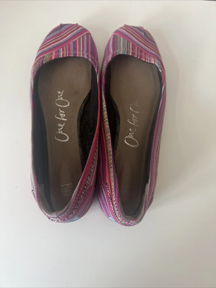 Zapatos Toms a Rayas Ballet Pisos Hippy Boho Ropa Folclórica Estampado Tribal Para Mujer’s 10 Foto 1 de 4