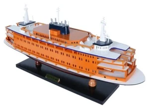 Ferry Staten Island Modelo de Madera 24" Artesanal Estatua de la Libertad Barco Nuevo - Imagen 1 de 10