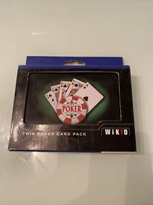 Twin Poker Card Pack New Wikid 2 Deck Poker Card Games + Metallic Box - Picture 1 of 6