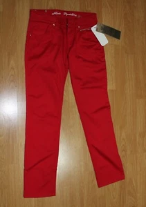 CARLO PIGNATELLI Italian Designer Junior Girl Red Casual pants Size IT 38 US 2  - Picture 1 of 5