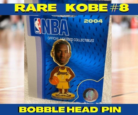 "RARE" #8 KOBE BRYANT 2004 LOS ANGELES LAKERS PINS BOBBLE HEAD (NBA LICENSED) Cover