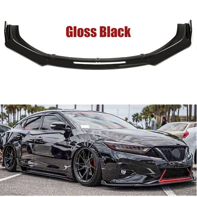 Front Bumper Lip Body Kit Spoiler Splitter Glossy Black For Nissan Maxima — 第 1/4 张图片
