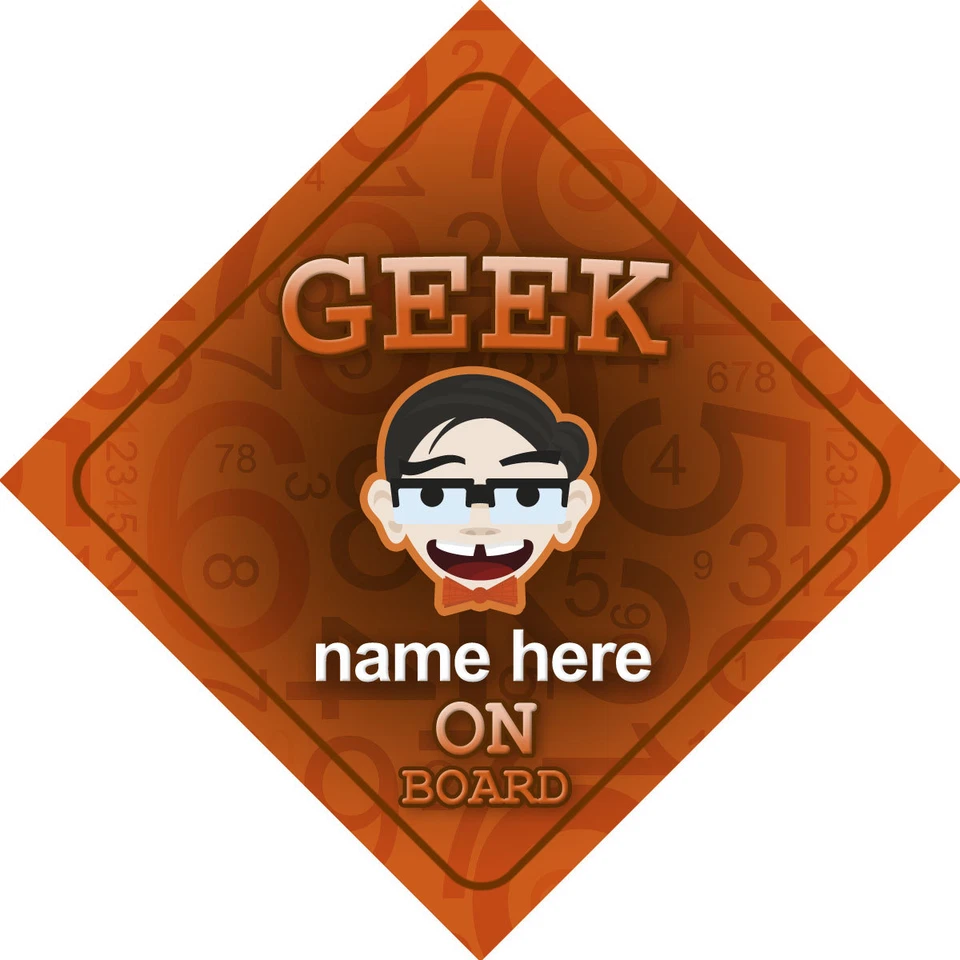 Letrero de coche geek a bordo - regalo de broma/regalo - cumpleaños/navidad/secreto Santa