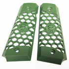 WE 1911 Hex Cut Grip Cover with Skull Logo for WE 1911 Airsoft GBB Olive Drab