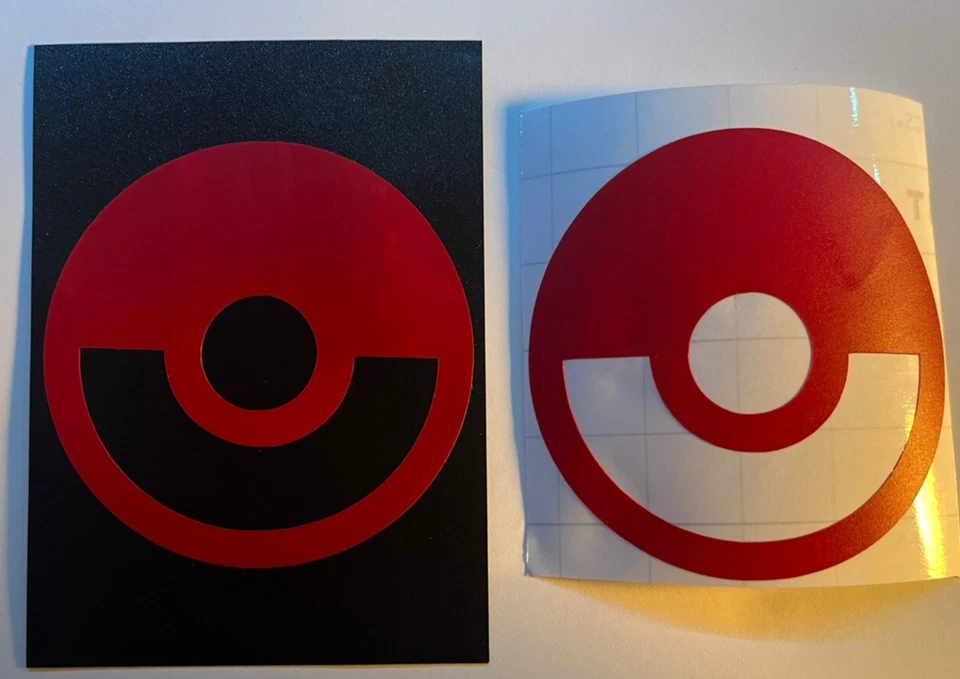 Calcomanía adhesiva de vinilo "Poke Ball" aproximadamente 2,25 X 2,25 pulgadas Foto 1 de 1