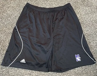 Northwestern Wildcats NCAA Climalite Adidas Men's Basketball Shorts 3XL Black - Image 1 of 3