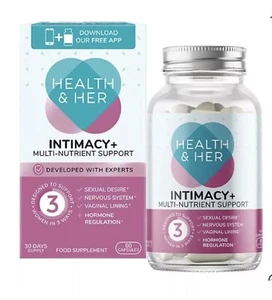 Health & Her Intimacy+ Multi-Nutrient Support Supplement 60 Capsules BB 2025 - Picture 1 of 1