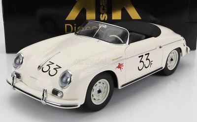 MODELLINO AUTO STATICO DIECAST PORSCHE 356A SPEEDSTER N.33 1955 BIANCO 1/12 - Immagine 1 di 4