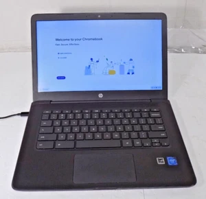HP Chromebook Laptop G5 14" Celeron N3350 4GB 2GB Hard Drive with Charger & Case - Picture 1 of 5