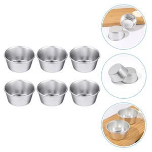 6 Pcs Mini Tart Pans Carbon Steel Cake Mold Non Stick Baking for Pudding - Picture 1 of 12