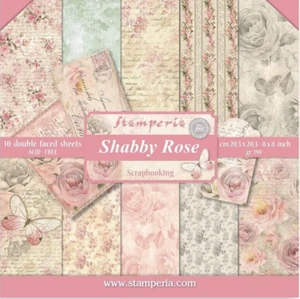 New Stamperia 8"X 8" Paper Pad - SHABBY ROSE - Picture 1 of 1