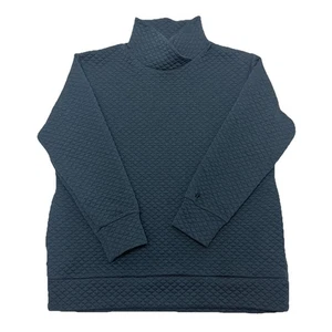 New Balance Quilted Pullover Activewear Womens Size XL Navy Blue Turtle Neck - Picture 1 of 5