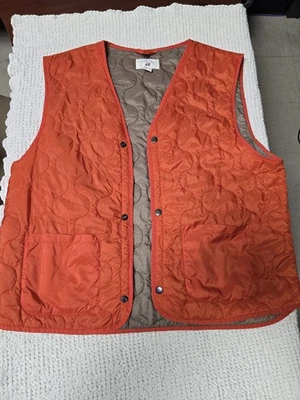 Оранжевый стеганый жилет H&M размер XL - Изображение 1 из 4