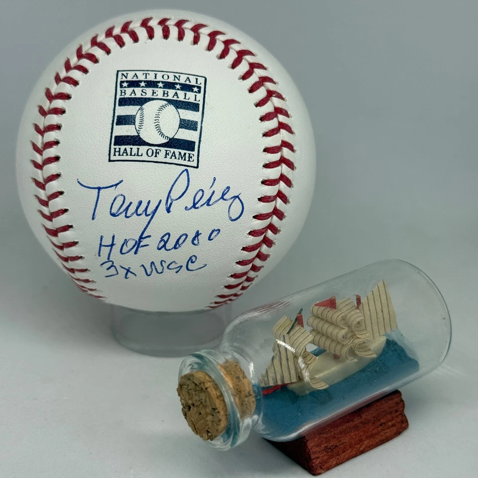 Tony Perez signed Rawlings HOF Logo Baseball JSA COA Inscribed Reds Auto A3870 - Image 1 of 1