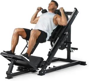 Leg Press Hack Squat Machine,2 in 1 Home Gym Body Strength Training Equipment US - Picture 1 of 9