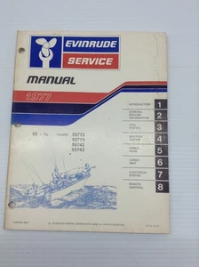 1977 Evinrude JOHNSON 55 HP Outboard Motor Shop Service Repair Manual 5307 - Picture 1 of 3