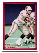 1999 Jogo BP CFL Cory Mantyka Card #2 BC Lions Jamestown College