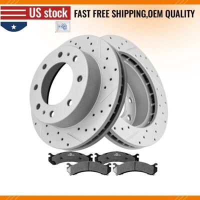 Almohadilla cerámica rotores delanteros para Chevrolet GMC Sierra Silverado 2500 HD Hummer H2 Foto 1 de 4