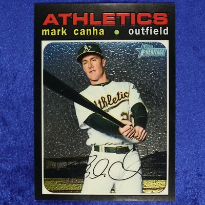 2020 Topps Heritage #THC-60: Mark Canha (CHROME) (THC-161) - Image 1 of 2