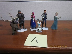 PVC Frozen 6 Figure Lot A Disney Elsa Anna Kristoff Sven Olaf Hans Toys Play - Picture 1 of 3