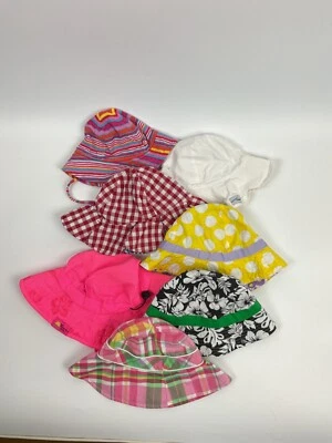 Sombreros de Verano para Niñas Talla 18 Meses - 4T, Algodón, Multicolor, Lote de 7 Sombreros Foto 1 de 4