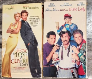 Lot of 2 VHS: Three Men and a Little Lady & How to Lose a Guy in 10 Days (VHS) - Picture 1 of 10