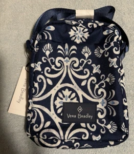 Vera Bradley Steel Blue Medallion Lighten Up RFID Mini Hipster - NWT - Picture 1 of 2