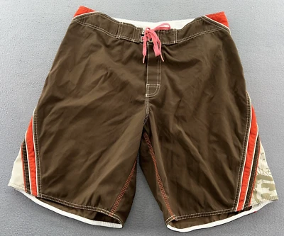 VTG Billabong Board Shorts Mens Sz 36 Brown 90s Y2K Grunge Skate - Image 1 of 4