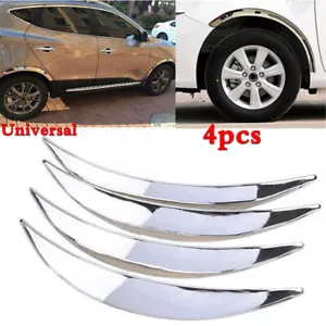 4x Chrome Car Wheel Eyebrow Arch Trim Lips Fender Flares Protector Anti-scratch - Bild 1 von 8