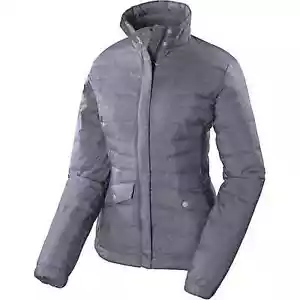 Sierra Designs Gray Dri Down Jacket Drawstring Hem 2 Zip 2 Snap Pockets Size S - Picture 1 of 15