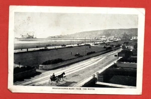1905 WESTON SUPER MARE UK postcard horse cart park pier jetty   (Cooper Mrs 17) - Bild 1 von 3