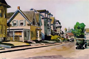 Sun On Prospect Street - Hopper - ARTE DE PARED DE LIENZO O IMPRESIÓN - Imagen 1 de 1