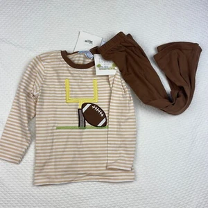Trotter Street Applique Pants Set Boys Size 4 Shirt Football Embroidered $42 - Picture 1 of 6