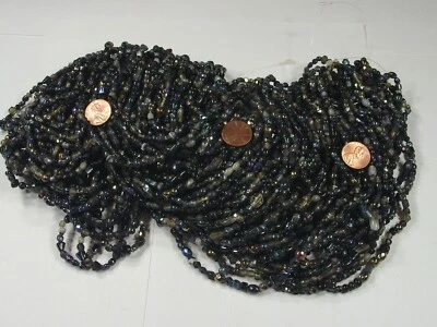 2 Pounds Black Color India Handmade Glass Spacer Beads Bulk Lot (QKP-6) ⭐ - Image 1 of 4