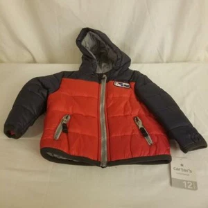 Carter's Boy's Toddler Red Puffer Jacket 12M 18M 24M NWT $52 - Picture 1 of 5