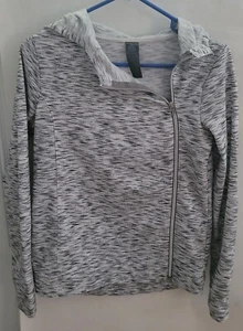 C9 Champion Fleece Hoodie Gray & White  W/ Zipper : JR  Size XL ( 14-16) - Picture 1 of 4