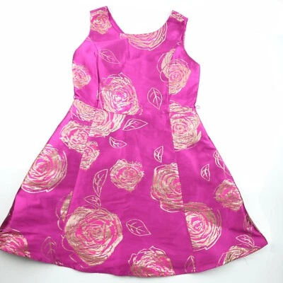 The Children’s Place Girls Size 12 Metallic Floral Jacquard Fit And Flare Dress - Image 1 of 4