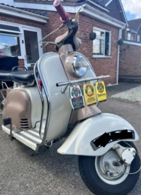 DESMO STYLE BADGE BAR COMPLETE KIT 18" CURVED.  SCOOTER VESPA LAMBETTA ETC - Image 1 of 4