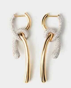 Orecchini donna eleganti PDPAOLA AR01-D32-U cerchio argento dorato pavè zirconi - Imagen 1 de 9