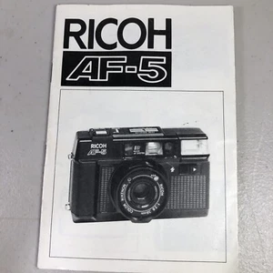 ORIGINAL MANUAL FOR RICOH Af-5 Film Camera 1984 Parts - Picture 1 of 4