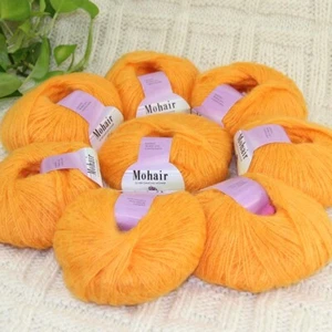 Sale New 8BallsX25g Luxury Soft Mohair Lace Rug Shawl Blankets Crochet Yarn 07 - Picture 1 of 12