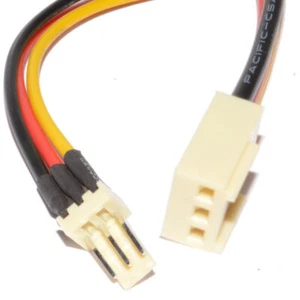 30cm 3 Pin PC Fan Male Plug to Female Socket Power Extension Cable [006341] - Afbeelding 1 van 3