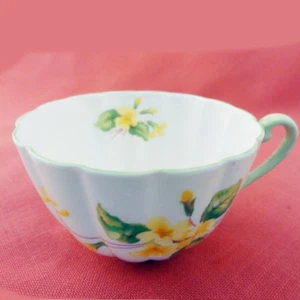 Tazza da tè PRIMROSE #13430 by Shelley forma a costine NUOVA MAI USATA made in England - Foto 1 di 2