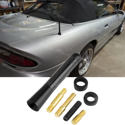 For Chevrolet Camaro 82-02 Carbon 3" Car Antenna Radio AM/FM Aerial Mast w/Screw - Image 1 of 4