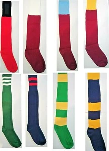 Football Socks Kids Boys Mens Hockey Soccer Rugby Sports School PE Socks - Picture 1 of 11