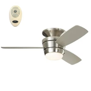 Harbor Breeze Mazon 44-in Brushed Nickel Flush Mount Indoor Ceiling - Picture 1 of 5