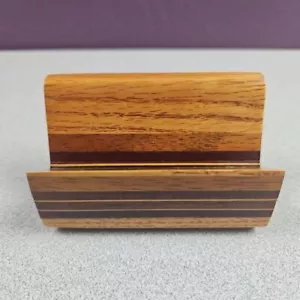 Hartholz Design Holz Visitenkarten Halter handgefertigt - Bild 1 von 8